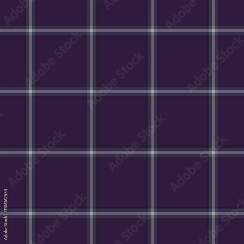 Veil pattern tartan check, gingham textile vector seamless. Simplicity plaid texture fabric background in dark and indigo colors.
