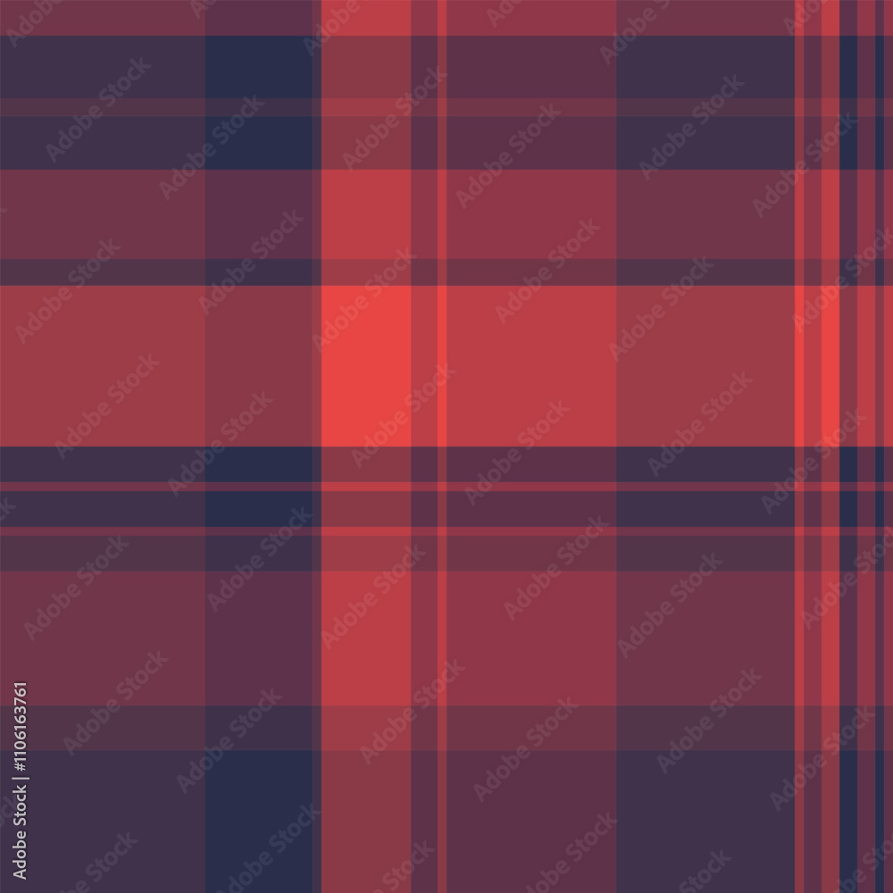 Image seamless plaid textile, merry christmas pattern vector fabric. Pastel texture background check tartan in red and pink colors. Image seamless plaid textile, merry christmas pattern vector fabric. Pastel texture background check tartan in red and pink colors.
