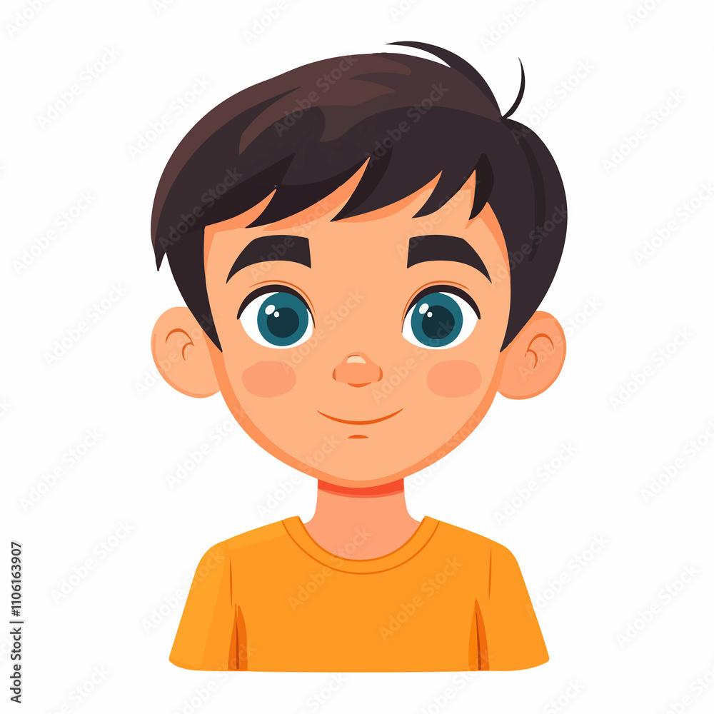 Modern Flat Design Young Boy Icon Vector Illustration Modern Flat Design Young Boy Icon Vector Illustration