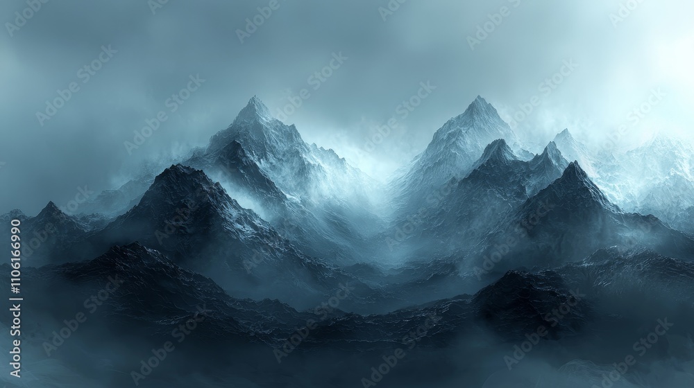 Mystical mountain landscape misty environment nature photography dramatic atmosphere scenic viewpoint tranquil concept Mystical mountain landscape misty environment nature photography dramatic atmosphere scenic viewpoint tranquil concept