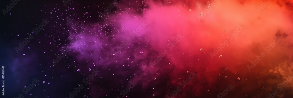 Naklejka premium Vivid colorful smoke explosion against dark background