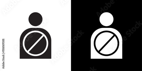 Block User Icon simple vector symbol
