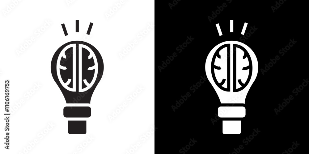 Brain idea icon simple vector symbol Brain idea icon simple vector symbol