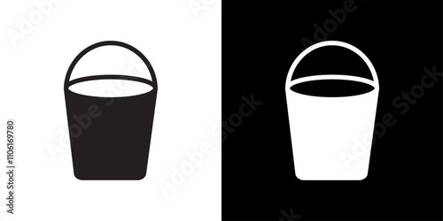 bucket icon simple vector symbol