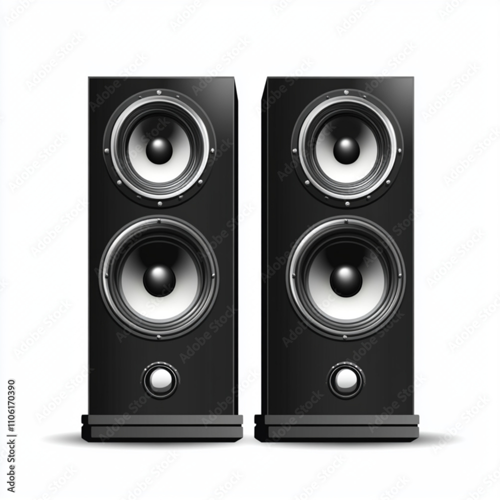 Fototapeta premium audio speaker isolated