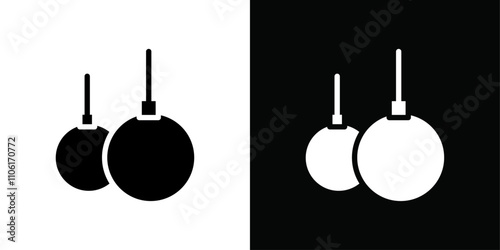 Gymnastic ring icon simple vector symbol