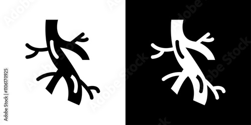 Human Artery icon design simple vector symbol