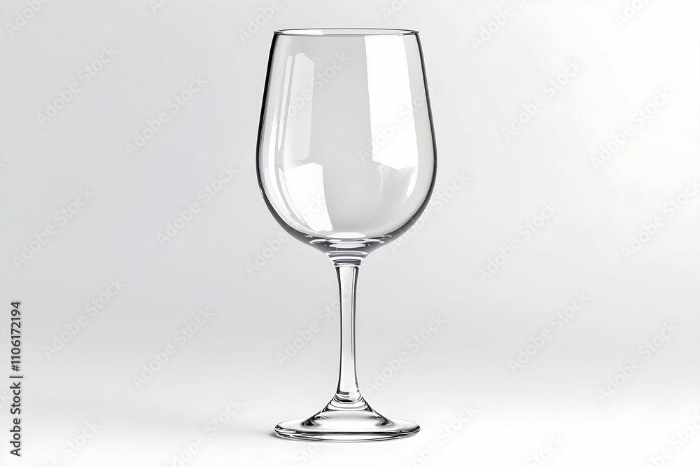 Clear and Elegant Empty Wine Glass on Light Background Perfect for Beverage Presentation in Food Photography or Restaurant Menu Design Clear and Elegant Empty Wine Glass on Light Background Perfect for Beverage Presentation in Food Photography or Restaurant Menu Design