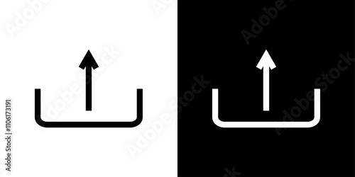 upload icon simple vector symbol