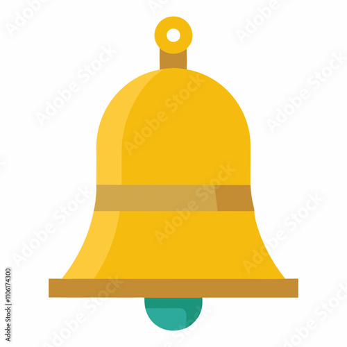 church bell vector icon with background