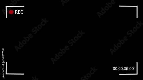 Digital camera viewfinder recording screen interface