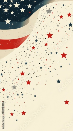 Red, white, and blue stars create a festive backdrop for celebrations
