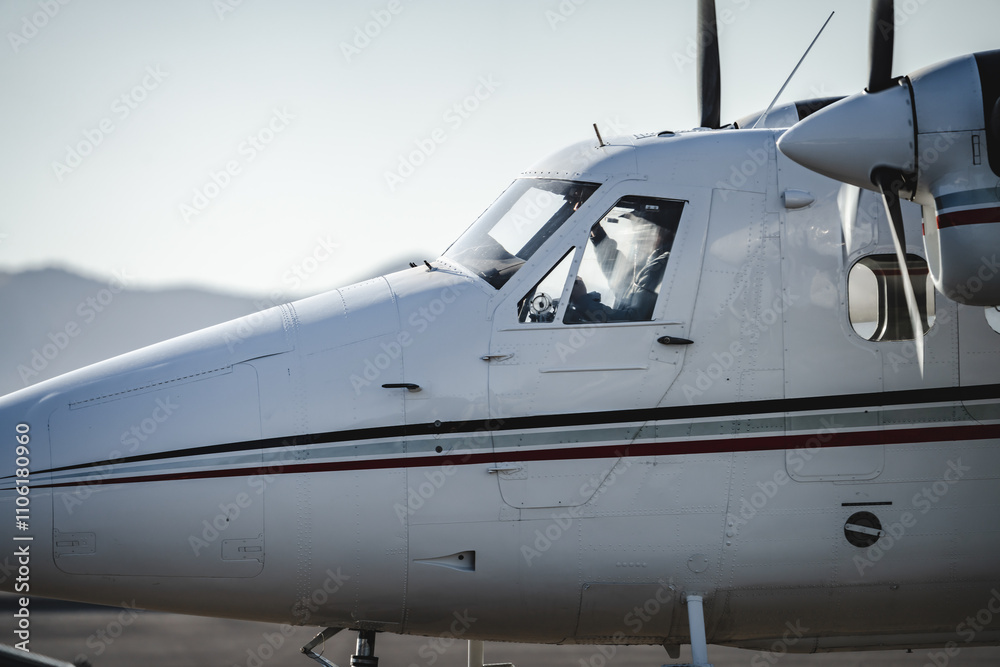 Twin Otter airplane cockpit profile Twin Otter airplane cockpit profile