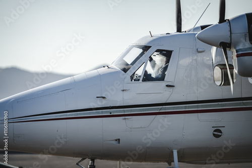 Twin Otter airplane cockpit profile