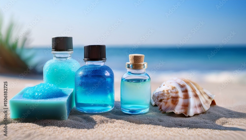 Beach essentials: ocean-inspired bath products. Beach essentials: ocean-inspired bath products.