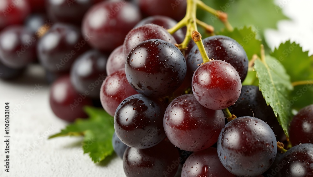 Fototapeta premium Grapes isolated on a white background.