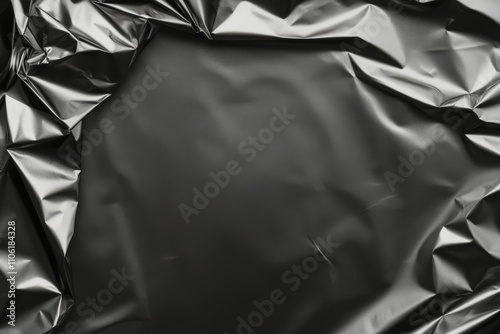 Crinkled silver foil showcasing texture and shine in natural light