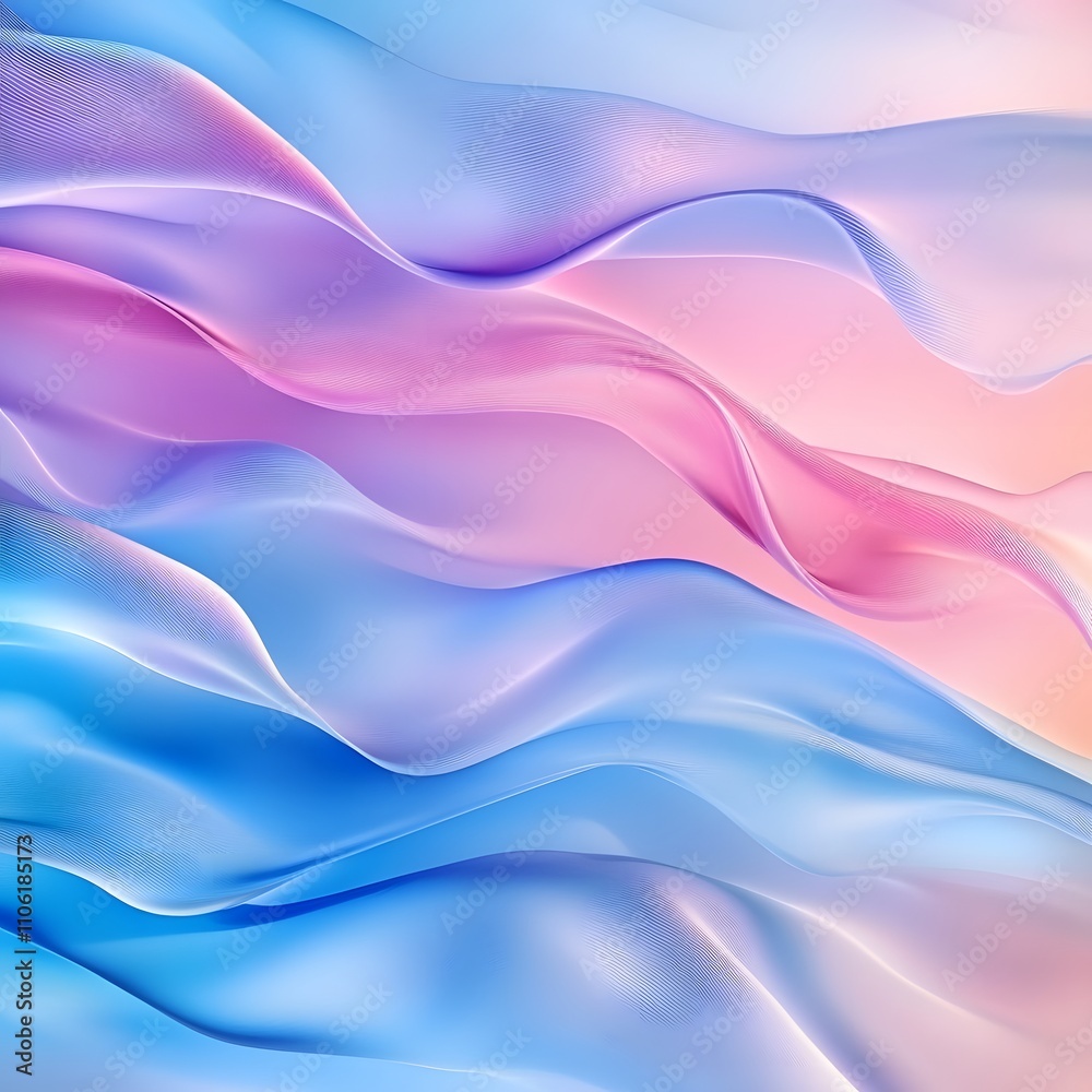 Fototapeta premium A pink and blue wave with a purple background, Generative Ai 