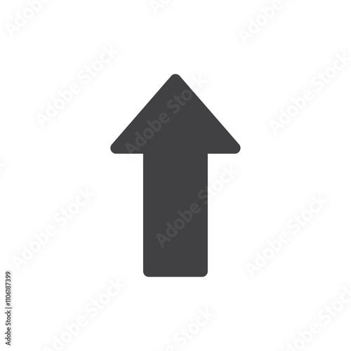 Arrow up icon simple vector symbol