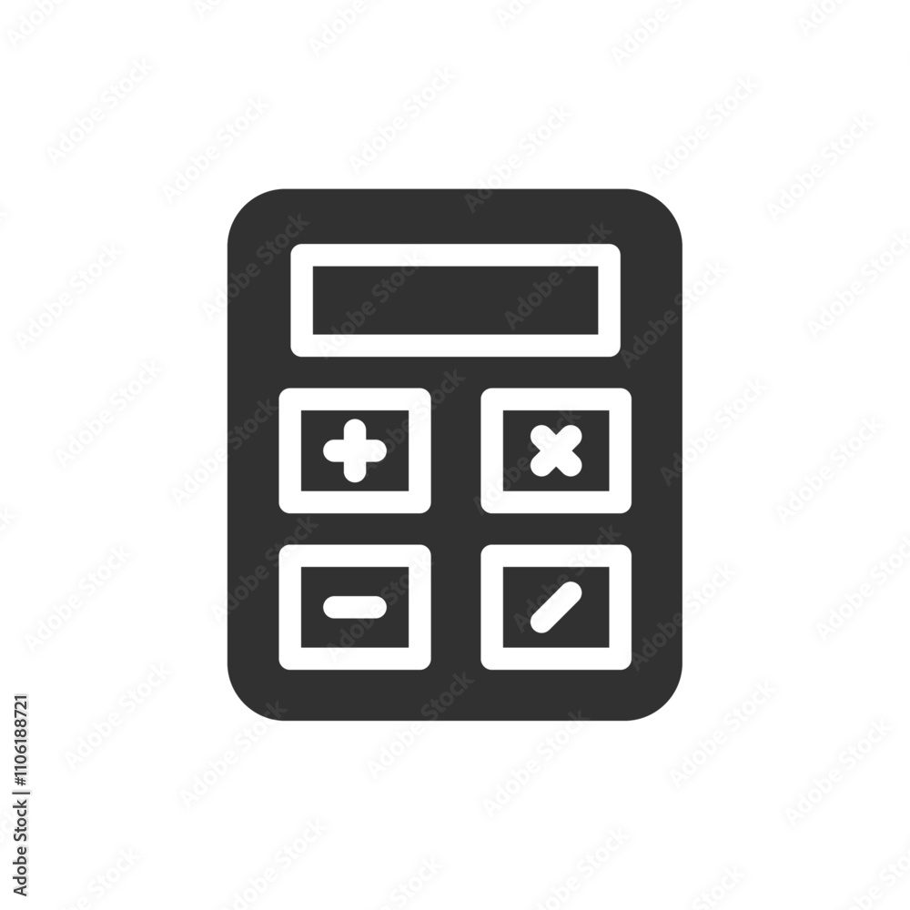 Calculator with buttons icon simple vector symbol Calculator with buttons icon simple vector symbol