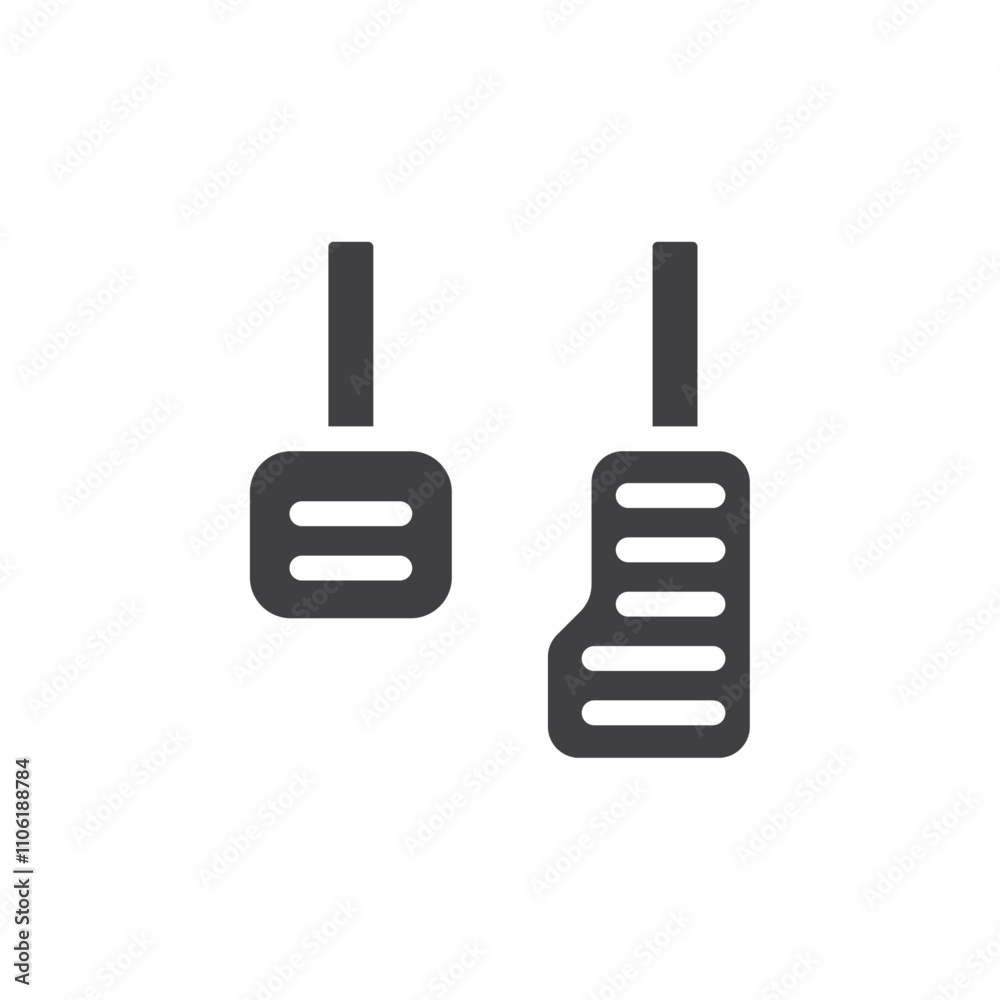 Car pedal icon simple vector symbol Car pedal icon simple vector symbol