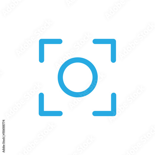 Camera Focus icon simple vector symbol