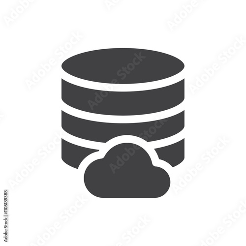 Cloud storage icon simple vector symbol