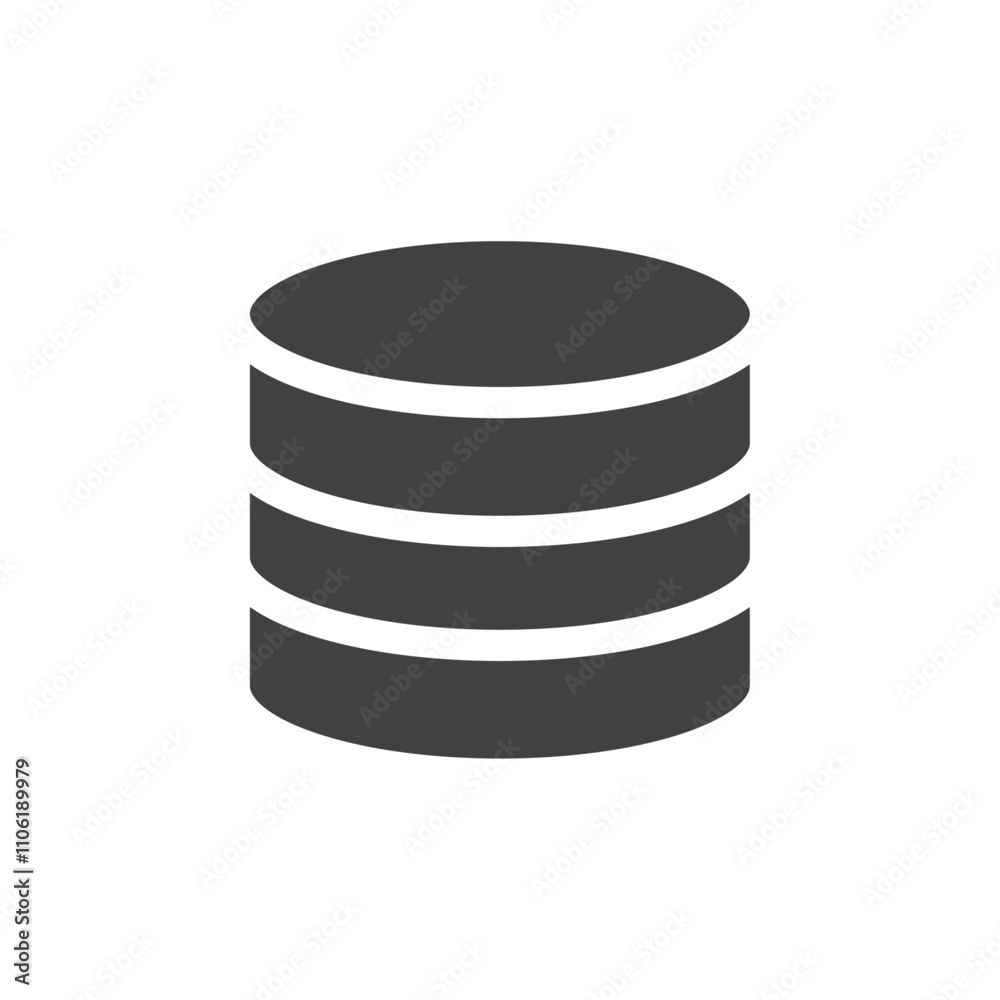 Database storage icon simple vector symbol Database storage icon simple vector symbol