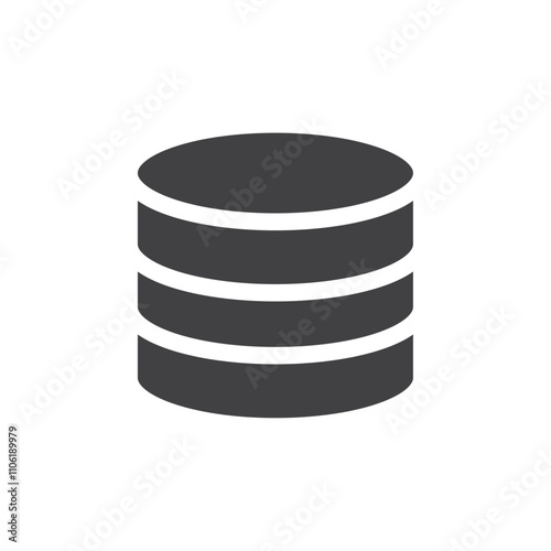 Database storage icon simple vector symbol