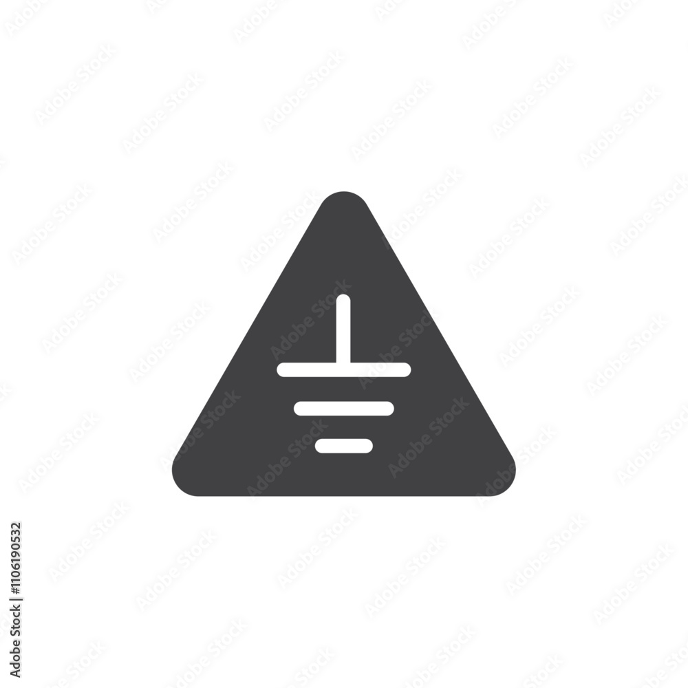 Electric grounding icon simple vector symbol Electric grounding icon simple vector symbol