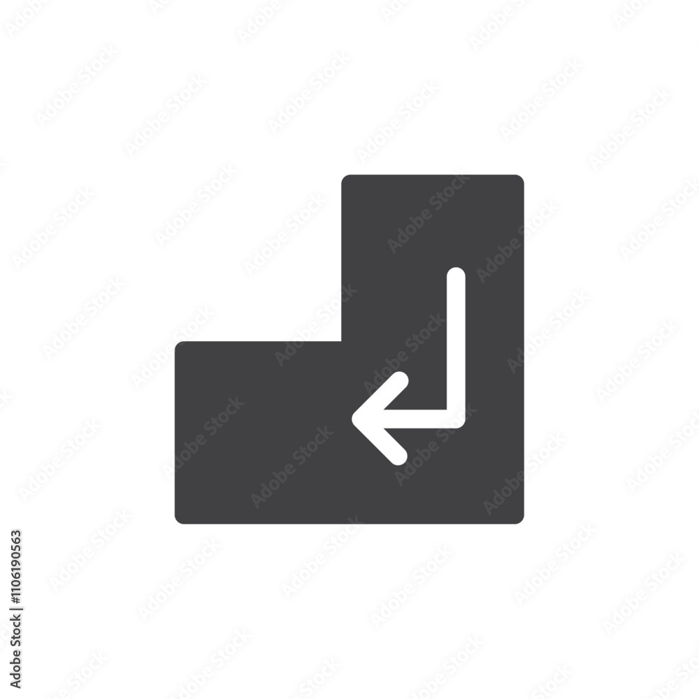 Enter key icon simple vector symbol Enter key icon simple vector symbol