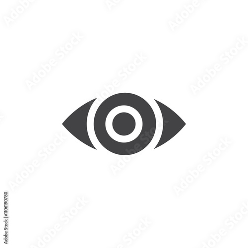 Canvas Print Eye icon simple vector symbol