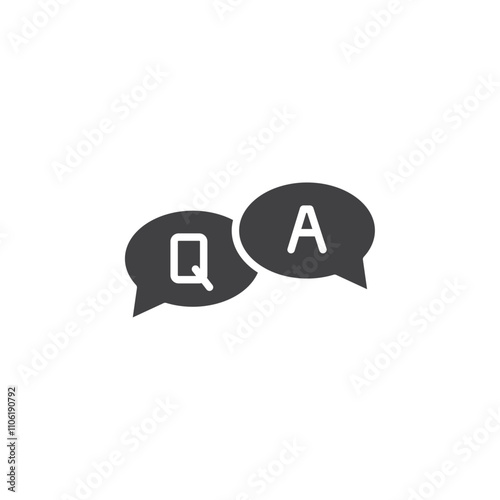 FAQ icon simple vector symbol