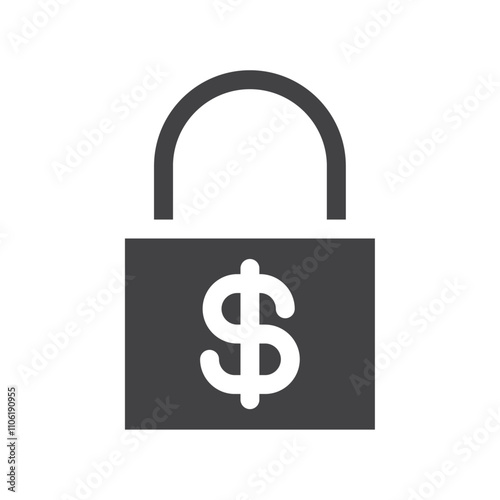 Financial Security icon simple vector symbol