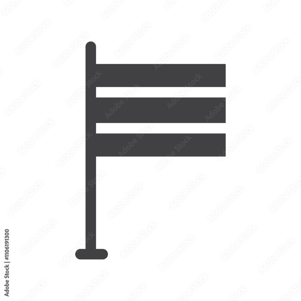 Obraz premium German Flag icon simple vector symbol