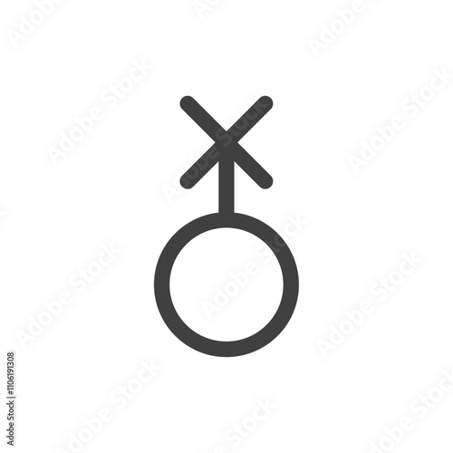 Genderqueer icon simple vector symbol