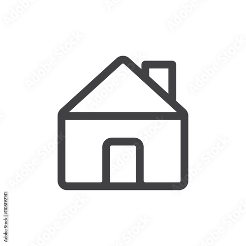 House icon simple vector symbol