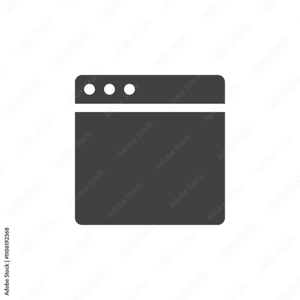 Internet Browser Window icon simple vector symbol Internet Browser Window icon simple vector symbol