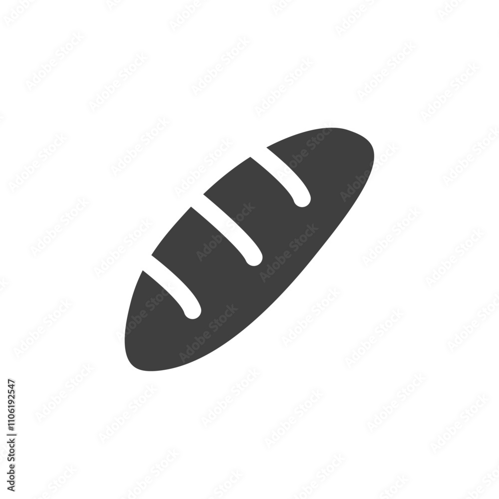 Loaf bread icon simple vector symbol Loaf bread icon simple vector symbol