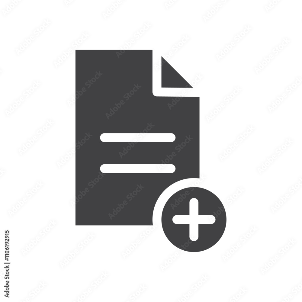 Medical document file icon simple vector symbol Medical document file icon simple vector symbol