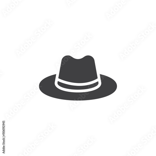 Mens Hat icon simple vector symbol