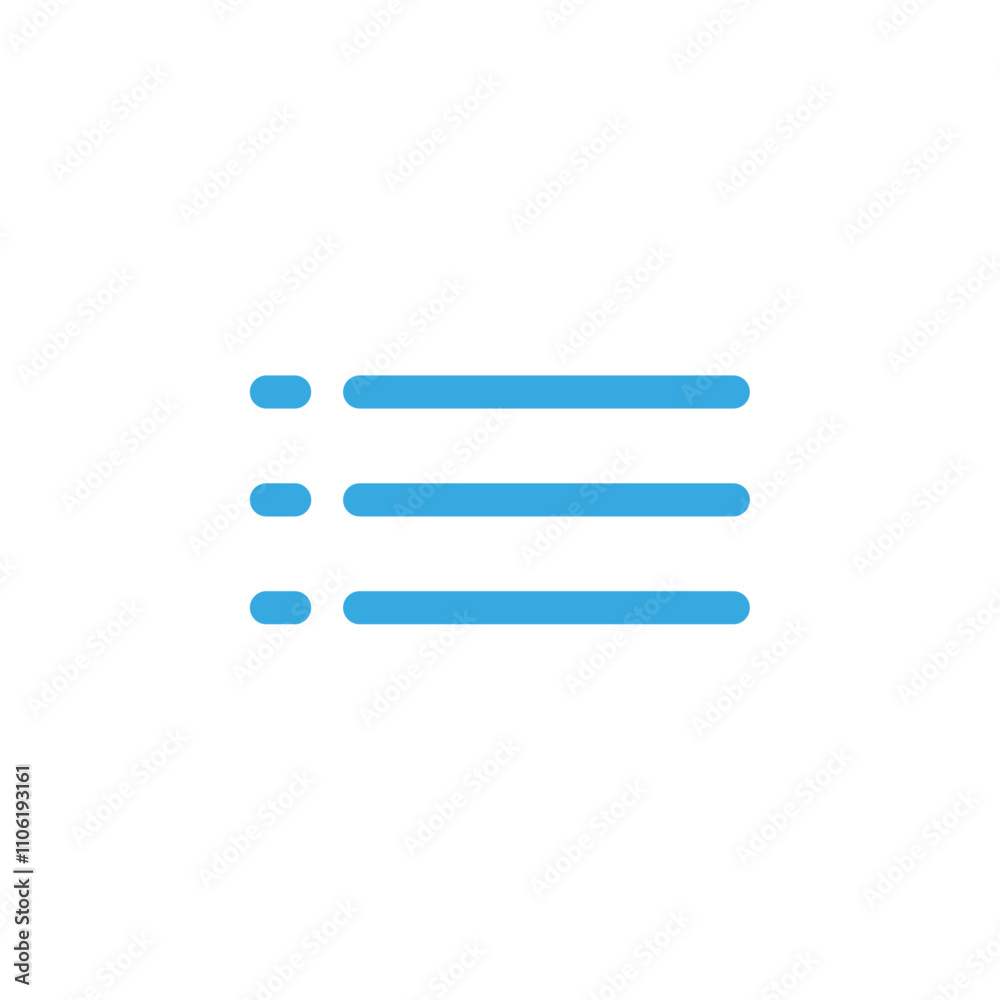 Menu button icon simple vector symbol Menu button icon simple vector symbol