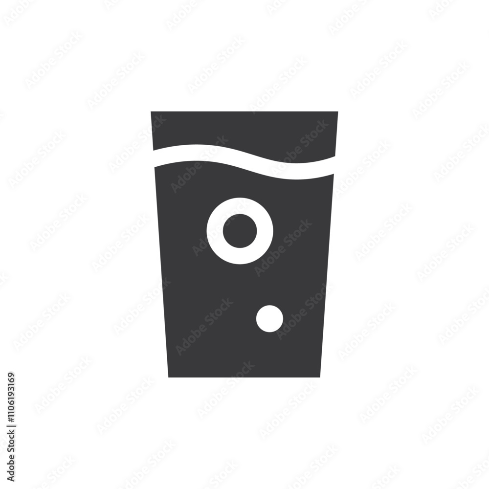 Mineral water glass icon simple vector symbol Mineral water glass icon simple vector symbol