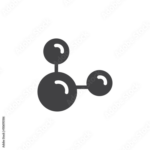 Molecule structure icon simple vector symbol