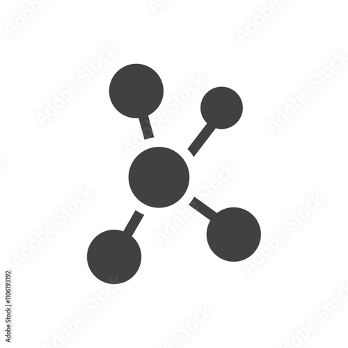 Molecule icon simple vector symbol