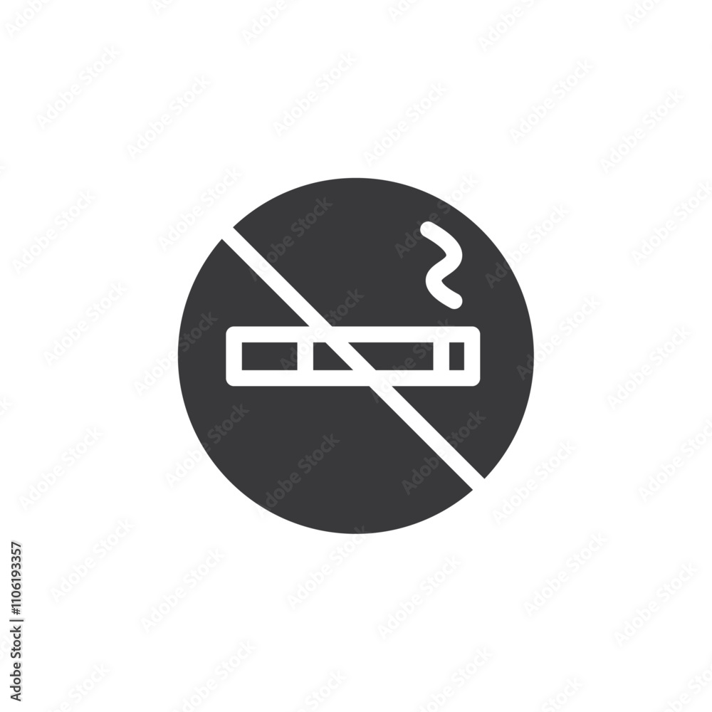 No smoking cigarette icon simple vector symbol No smoking cigarette icon simple vector symbol