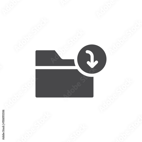 Open Folder icon simple vector symbol