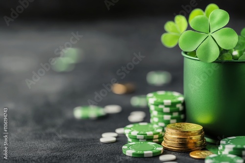 Betting with bitcoin and poker chips in a lively casino atmosphere