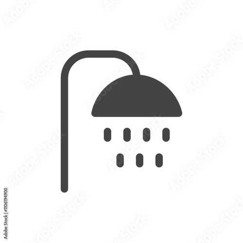 Shower icon simple vector symbol