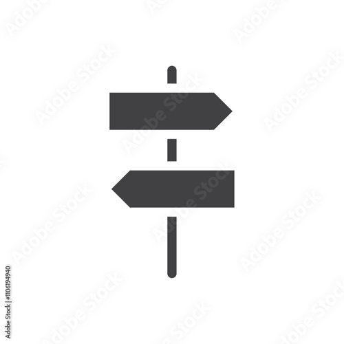 Signpost icon simple vector symbol